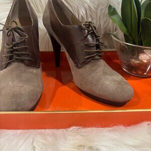 Mocha Suede & Brown Leather Lace-Up Oxfords – Size [size 11]